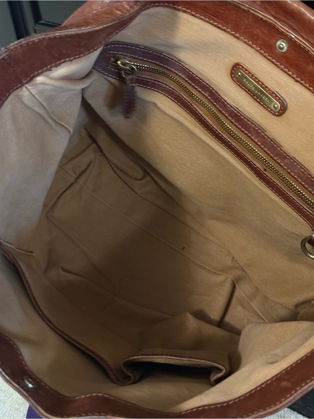 Ralph Lauren Classic Brown Leather Tote Bag - Picture 3 of 13